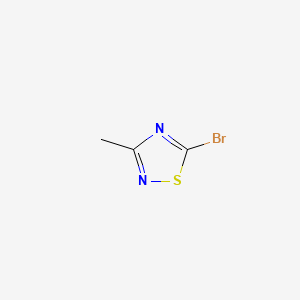 Chemical structure of 5-Bromo-3-methyl-1,2,4-thiadiazole