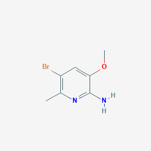 Chemical structure of 5-Bromo-3-methoxy-6-methylpyridin-2-amine