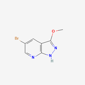Chemical structure of 5-Bromo-3-methoxy-1H-pyrazolo[3,4-b]pyridine