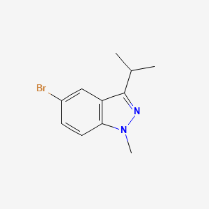 Chemical structure of 5-Bromo-3-isopropyl-1-methyl-1H-indazole
