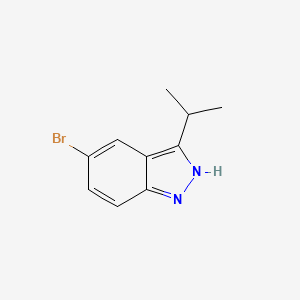 Chemical structure of 5-Bromo-3-isopropyl-1H-indazole