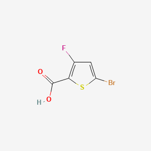 Chemical structure of 5-Bromo-3-fluorothiophene-2-carboxylic acid