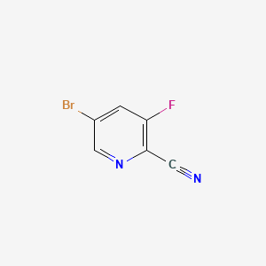Chemical structure of 5-bromo-3-fluoropyridine-2-carbonitrile