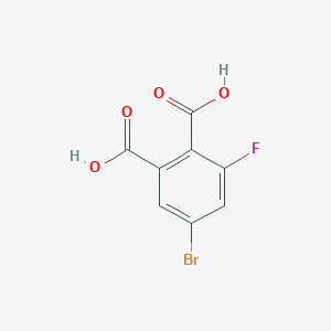 Chemical structure of 5-bromo-3-fluorophthalic acid
