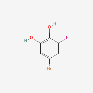 Chemical structure of 5-Bromo-3-fluorobenzene-1,2-diol