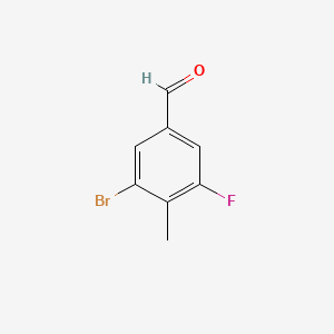 Chemical structure of 5-Bromo-3-fluoro-4-methylbenzaldehyde