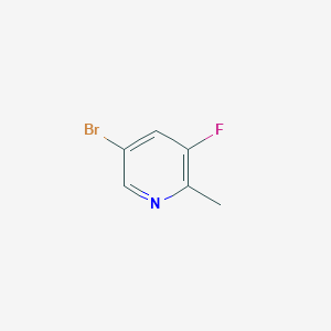 Chemical structure of 5-Bromo-3-fluoro-2-methylpyridine