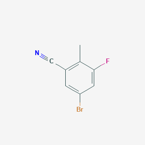 Chemical structure of 5-Bromo-3-fluoro-2-methylbenzonitrile
