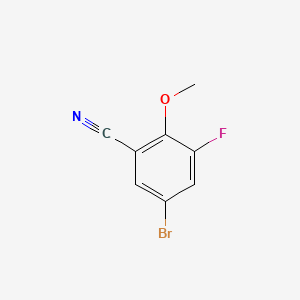 Chemical structure of 5-Bromo-3-fluoro-2-methoxybenzonitrile