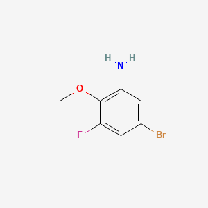 Chemical structure of 5-Bromo-3-fluoro-2-methoxyaniline