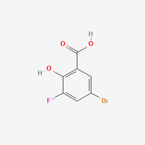 Chemical structure of 5-Bromo-3-fluoro-2-hydroxybenzoic acid
