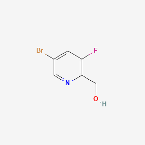 Chemical structure of (5-Bromo-3-fluoropyridin-2-yl)methanol