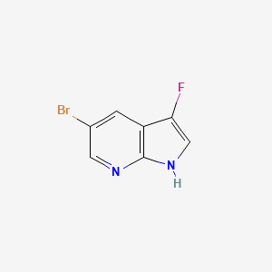 Chemical structure of 5-Bromo-3-fluoro-1H-pyrrolo[2,3-b]pyridine
