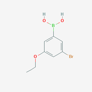 Chemical structure of 5-Bromo-3-ethoxyphenylboronic acid