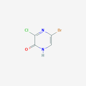 Chemical structure of 5-Bromo-3-chloropyrazin-2(1H)-one