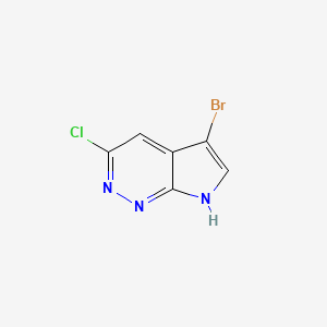 Chemical structure of 5-bromo-3-chloro-7H-pyrrolo[2,3-c]pyridazine