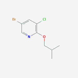 Chemical structure of 5-Bromo-3-chloro-2-isobutoxypyridine