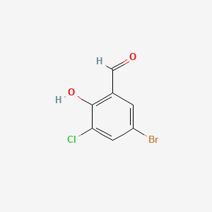 Chemical structure of 5-Bromo-3-chloro-2-hydroxybenzaldehyde
