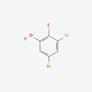 Chemical structure of 5-Bromo-3-chloro-2-fluorophenol