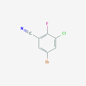 Chemical structure of 5-Bromo-3-chloro-2-fluorobenzonitrile