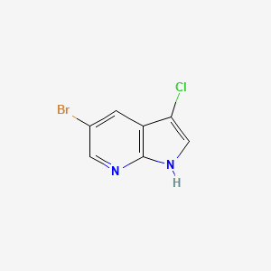 Chemical structure of 5-Bromo-3-chloro-1H-pyrrolo[2,3-b]pyridine