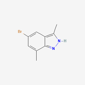 Chemical structure of 5-Bromo-3,7-dimethyl-1H-indazole