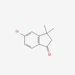 Chemical structure of 5-Bromo-3,3-dimethyl-2,3-dihydro-1H-inden-1-one
