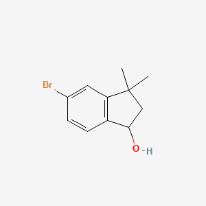 Chemical structure of 5-Bromo-3,3-dimethyl-2,3-dihydro-1H-inden-1-ol