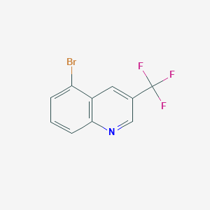 Chemical structure of 5-Bromo-3-(trifluoromethyl)quinoline