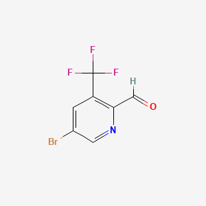 Chemical structure of 5-Bromo-3-(trifluoromethyl)picolinaldehyde