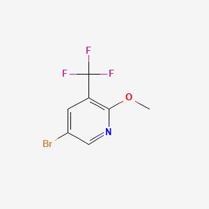 Chemical structure of 5-bromo-3-(trifluoromethyl)-2-methoxypyridine