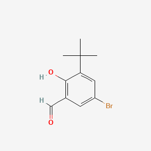 Chemical structure of 5-Bromo-3-(tert-butyl)-2-hydroxybenzaldehyde