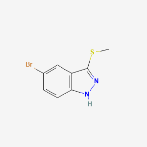 Chemical structure of 5-Bromo-3-(methylthio)-1H-indazole