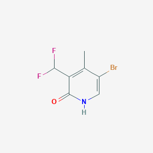 Chemical structure of 5-Bromo-3-(difluoromethyl)-4-methylpyridin-2(1H)-one