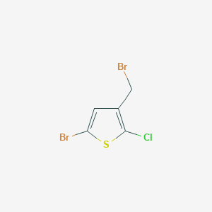 Chemical structure of 5-Bromo-3-(bromomethyl)-2-chlorothiophene