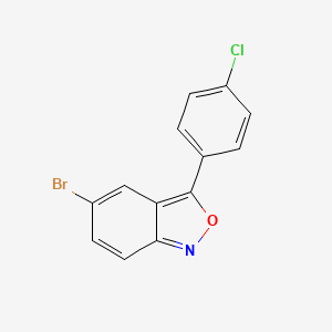 Chemical structure of 5-Bromo-3-(4-chlorophenyl)benzo[c]isoxazole