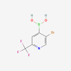 Chemical structure of 5-BROMO-2-TRIFLUOROMETHYLPYRIDINE-4-BORONIC ACID