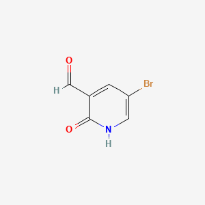 Chemical structure of 5-Bromo-2-hydroxypyridine-3-carbaldehyde