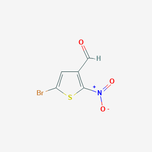 Chemical structure of 5-Bromo-2-nitrothiophene-3-carbaldehyde