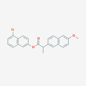 Chemical structure of 5-Bromo-2-naphthyl 2-(6-Methoxy-2-naphthyl)propanoate