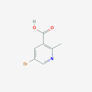Chemical structure of 5-Bromo-2-methylnicotinic acid
