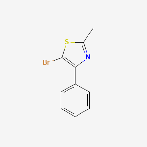Chemical structure of 5-Bromo-2-methyl-4-phenylthiazole