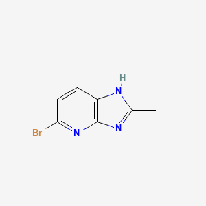 Chemical structure of 5-bromo-2-methyl-3H-imidazo[4,5-b]pyridine