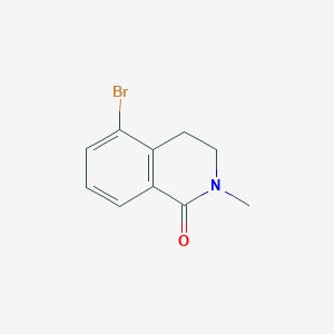 Chemical structure of 5-Bromo-2-methyl-3,4-dihydroisoquinolin-1(2H)-one