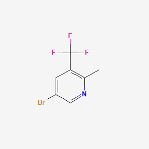 Chemical structure of 5-Bromo-2-methyl-3-(trifluoromethyl)pyridine