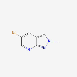 Chemical structure of 5-Bromo-2-methyl-2H-pyrazolo[3,4-b]pyridine