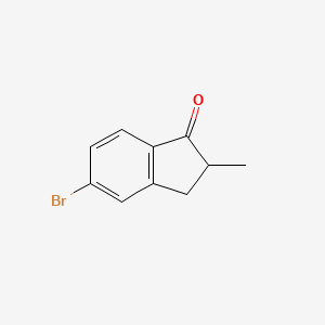Chemical structure of 5-Bromo-2-methyl-2,3-dihydro-1H-inden-1-one