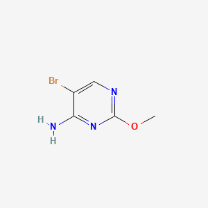 Chemical structure of 5-bromo-2-methoxypyrimidin-4-amine