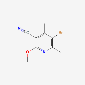 Chemical structure of 5-Bromo-2-methoxy-4,6-dimethylnicotinonitrile