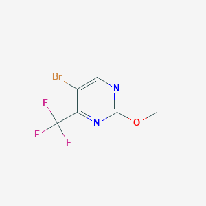 Chemical structure of 5-Bromo-2-methoxy-4-(trifluoromethyl)pyrimidine